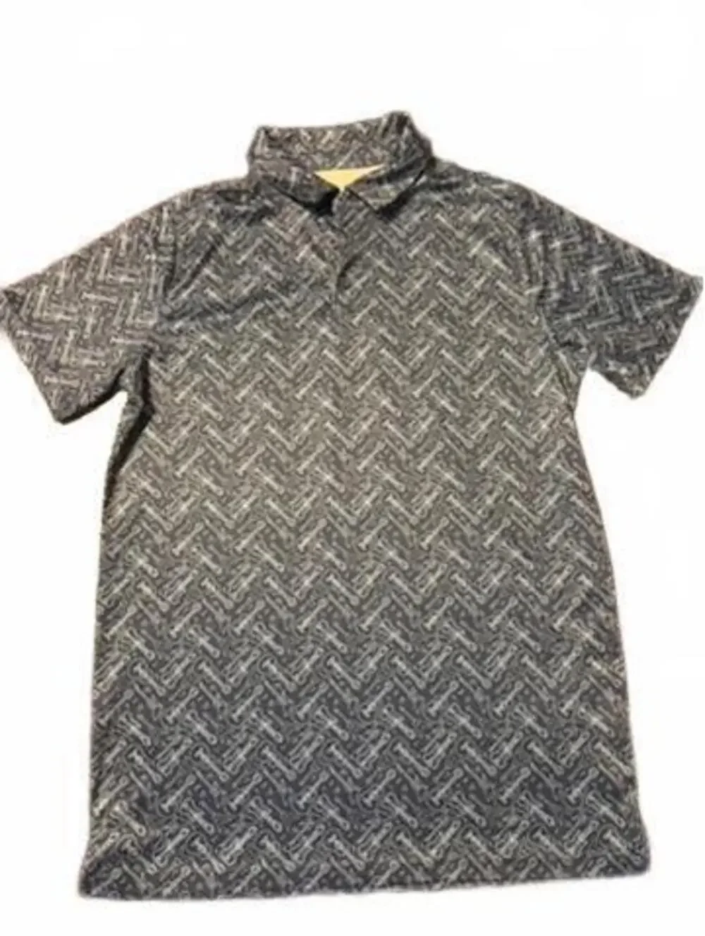 BCG Golf Boys XL 18-20 Polo Guitar Print Navy Blue Performance Shirt